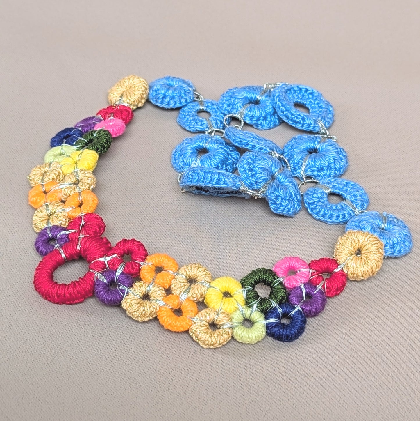 Kalpana | Detachable Centrepiece Rainbow Beaded Necklace | One of a Kind