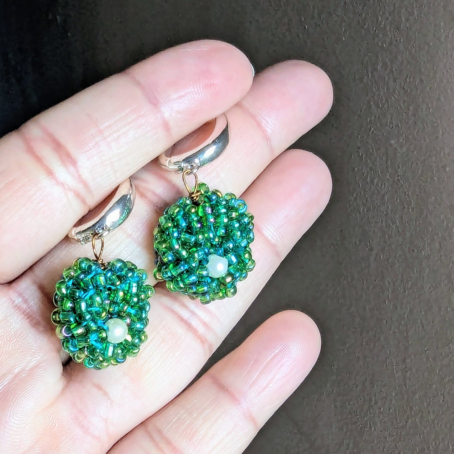 Vasanti earrings photographed in natural light, revealing texture, depth, and handmade artistry.